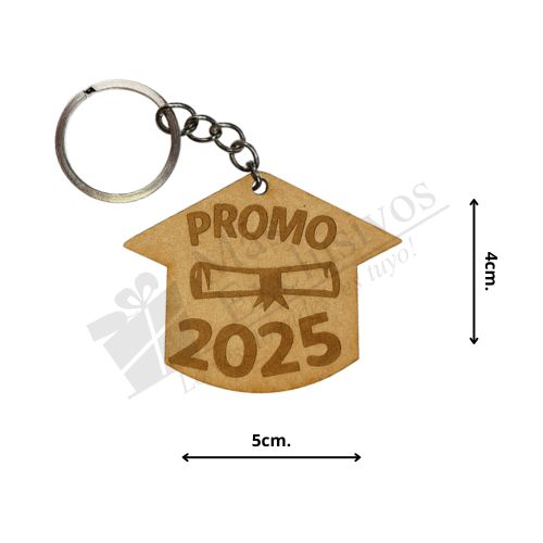 Llavero de Graduación PROMO 2025 en MDF