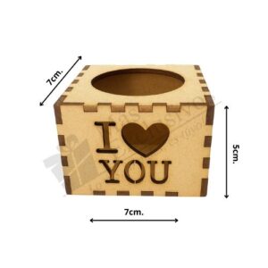 Caja de MDF Personalizada para Maceta Pequeña de 5cm.